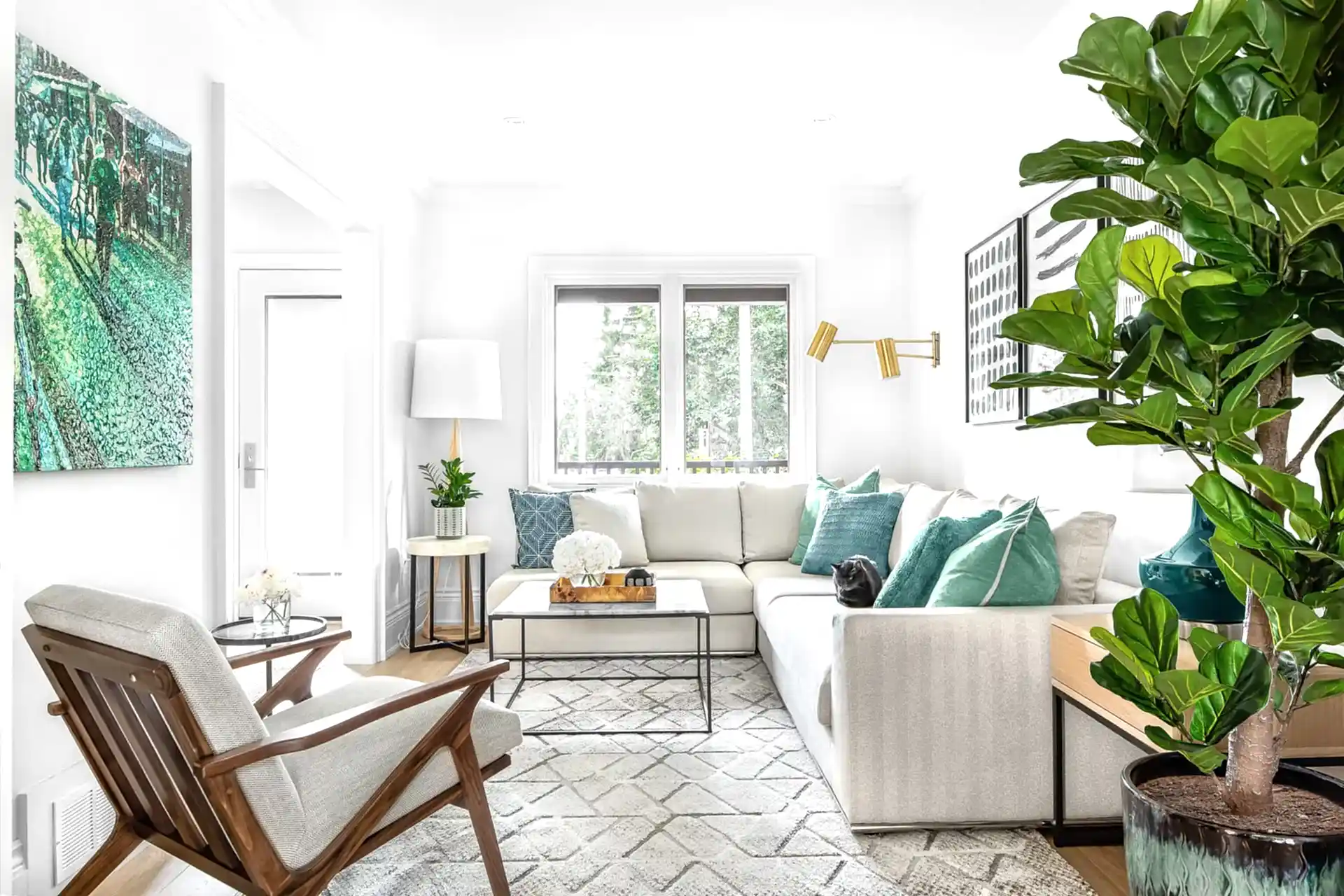 Modern living room in Lincoln Residence Toronto