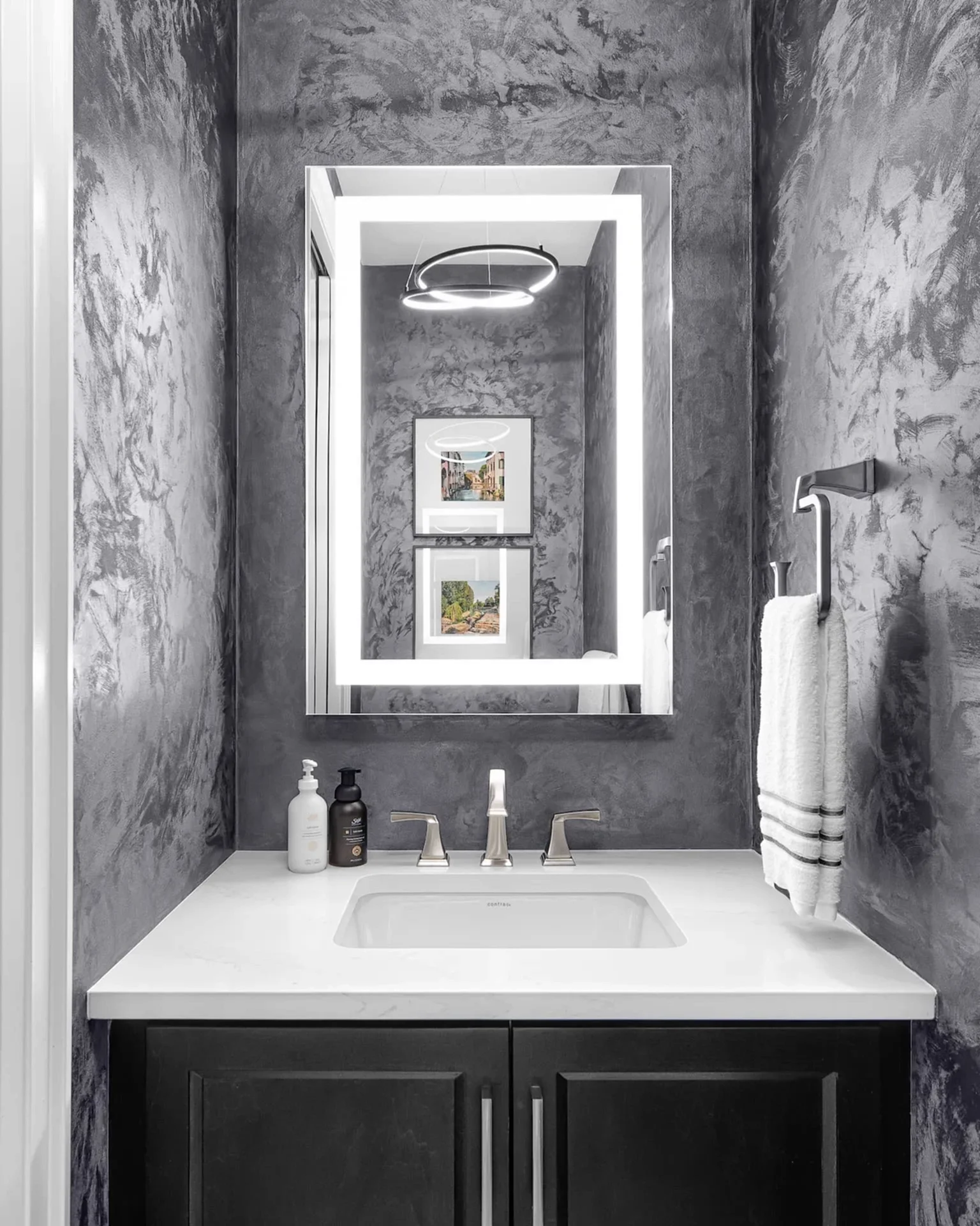 Luxurious contemporary powder room