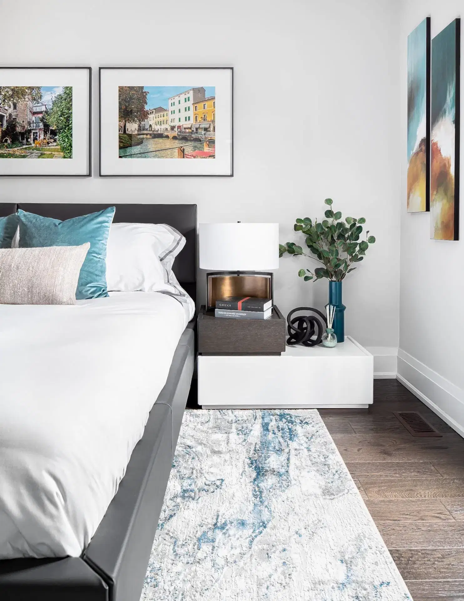Bright cozy Italian Modern bedroom